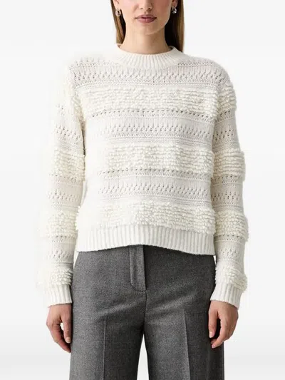 Joop Textured-knit Sweater In White