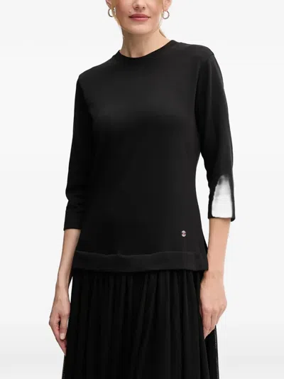Joop Three-quarter-sleeve Tulle Dress In Black