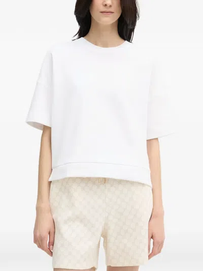 Joop Tilina Short-sleeve Drop-shoulder T-shirt In White