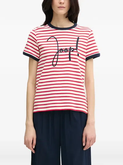 Joop Trinity Striped T-shirt In Red