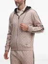Joop Tristan Logo-pattern Zip-up Hoodie In Neutral
