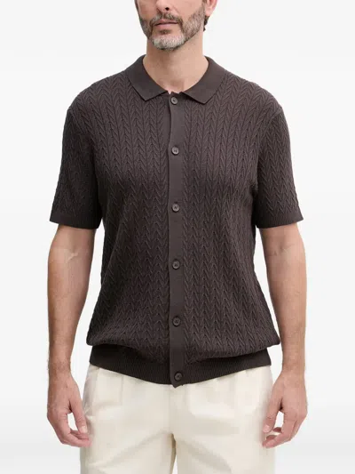Joop Tristao Knitted Shirt In Brown