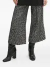 Joop Tweed Wide-leg Cropped Trousers In Gray