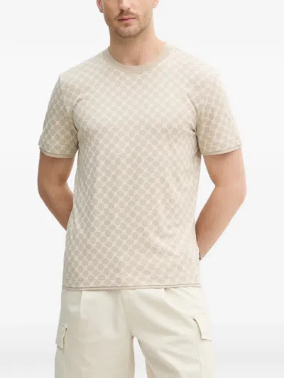 Joop Victormanuel Patterned Crewneck T-shirt In White