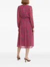 Joop Wrap-neck Abstract-print Midi Dress In Pink