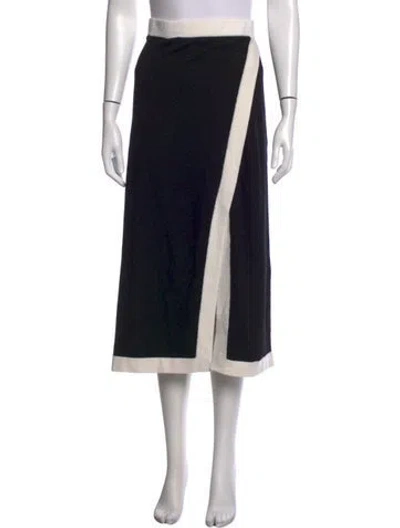 Pre-owned Joostricot Colorblock Pattern Midi Length Skirt In Black