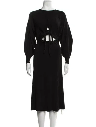 Pre-owned Joostricot Crew Neck Midi Length Dress W/ Tags In Black