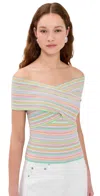 Joostricot Crisscross Top Rainbow Multi In Rainbow Multi