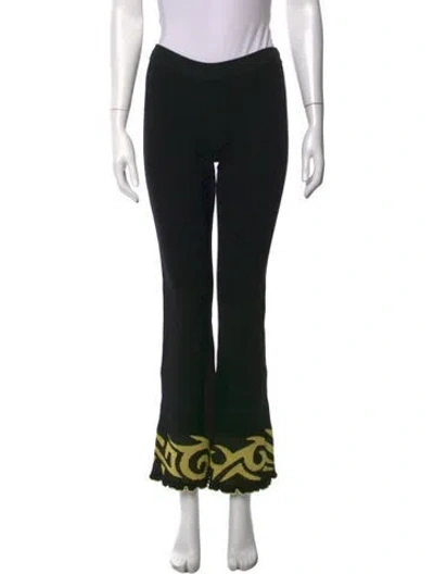 Pre-owned Joostricot Graphic Print Flared Pants W/ Tags In Black