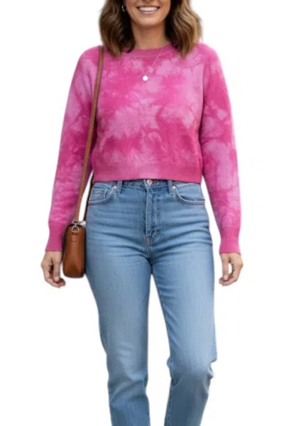 Joostricot Long Sleeve Crop Crewneck Top In Parfait In Multi