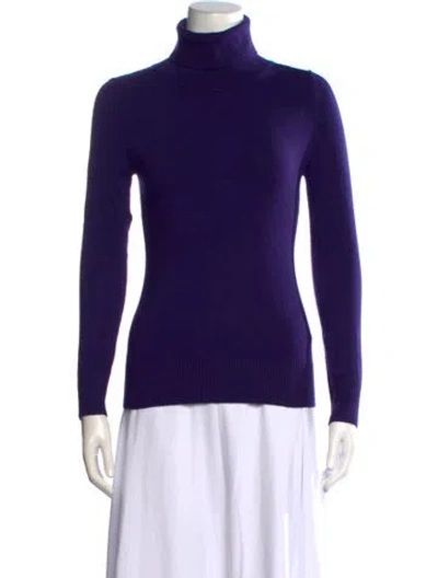 Pre-owned Joostricot Merino Wool Turtleneck Sweater In Purple