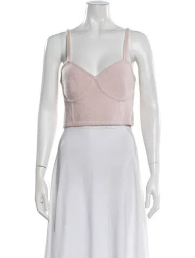 Pre-owned Joostricot Merino Wool V-neck Crop Top