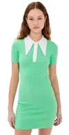 Joostricot Mini Polo Dress Persian Green/whipped Cream In Persian Green/whipped Cream