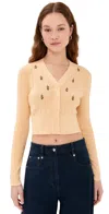Joostricot Pointelle Cardigan Honey In Honey