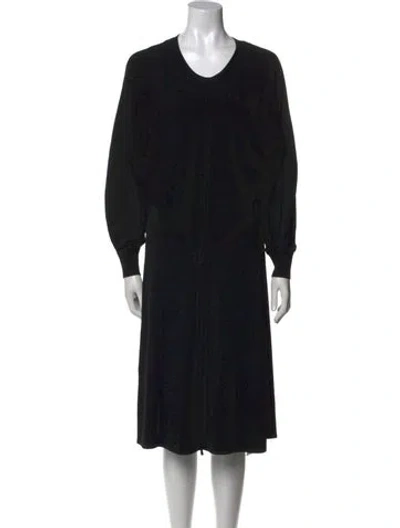 Pre-owned Joostricot Scoop Neck Midi Length Dress In Black