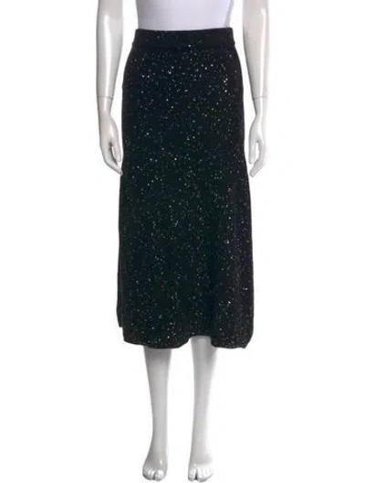 Pre-owned Joostricot Sequin Embellishments Midi Length Skirt W/ Tags In Black