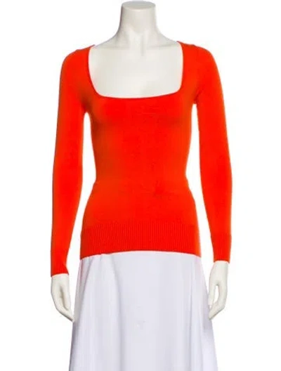Pre-owned Joostricot Square Neckline Long Sleeve Top W/ Tags In Orange