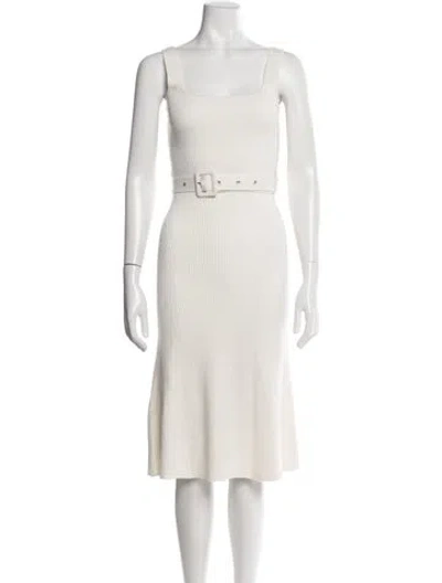 Pre-owned Joostricot Square Neckline Midi Length Dress In Neutrals