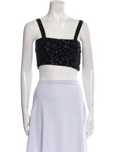 Pre-owned Joostricot Square Neckline Sleeveless Crop Top W/ Tags In Black