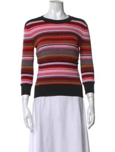 Pre-owned Joostricot Striped Crew Neck Sweater In Pink