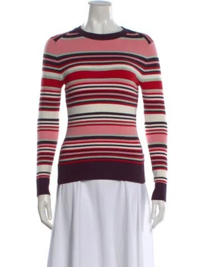 Pre-owned Joostricot Striped Crew Neck Top In Red