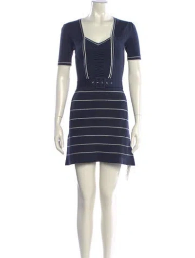 Pre-owned Joostricot Striped Mini Dress W/ Tags In Blue