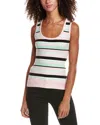 JOOSTRICOT JOOSTRICOT STRIPED SLEEVELESS SILK-BLEND SWEATER