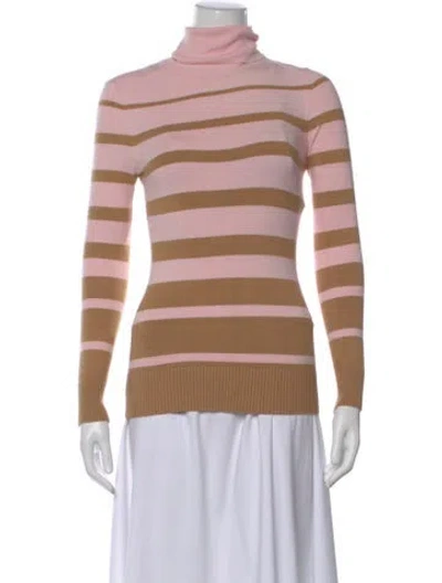 Pre-owned Joostricot Striped Turtleneck Sweater In Pink