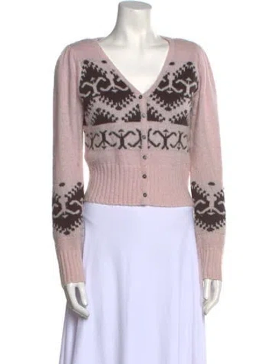 Pre-owned Joostricot Wool Printed Sweater In Pink