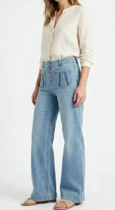 Jordache Destructed Bootcut Jeans In Blue
