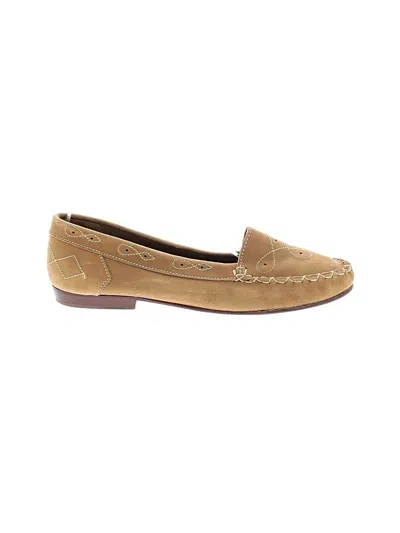Pre-owned Jordache Flats In Tan