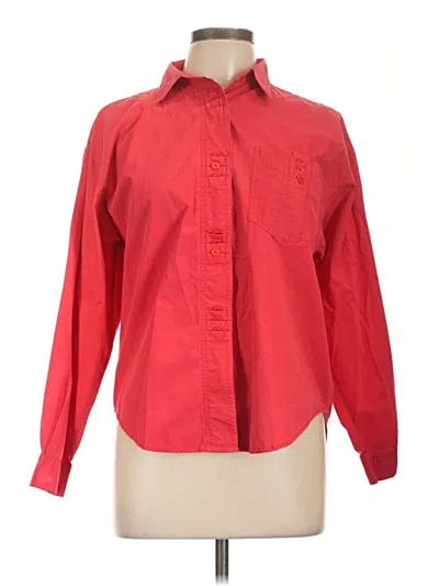 Pre-owned Jordache Long Sleeve Button Down Shirt In Red