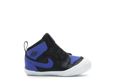 Pre-owned Jordan 1 Crib Bootie Royal Sneakers In Black/varsity Royal/white