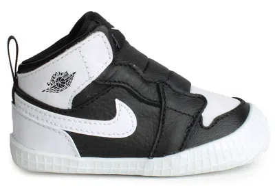 Pre-owned Jordan 1 Crib Bootie Sneakers In Black/white