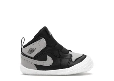 Pre-owned Jordan 1 Crib Bootie Sneakers In Black/white/medium Grey