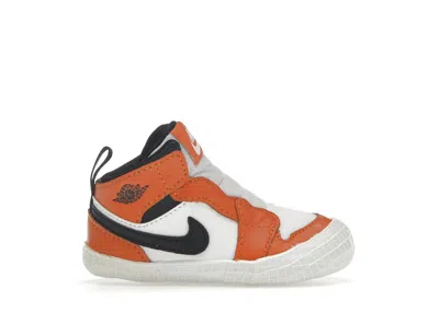 Pre-owned Jordan 1 Crib Bootie Sneakers In White/starfish/black