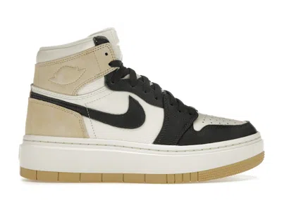 Pre-owned Jordan 1 Elevate High Beige Black Toe (women's) Sneakers In Team Gold/sail/dark Smoke Grey