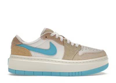 Pre-owned Jordan 1 Elevate Low Se Salt Lake City (women's) Sneakers In White/sanddrift/oil Green In Multi