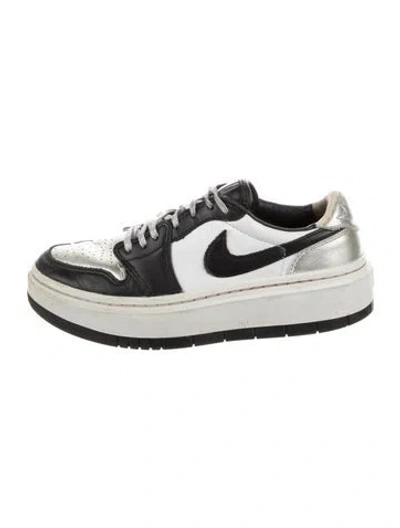 Pre-owned Jordan 1 Elevate Low Se Silver Toe Athletic Sneakers In Black/silver
