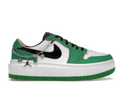 Pre-owned Jordan 1 Elevate Low Se (women's) Sneakers In Onyx In Lucky Green/white/white Onyx