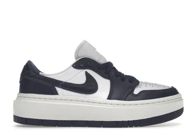 Pre-owned Jordan 1 Elevate Low (women's) Sneakers In White/midnight Navy Blue/sail