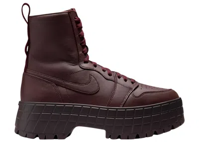 Pre-owned Jordan 1 High Brooklyn (women's) Sneakers In Burgundy Crush/brown Basalt