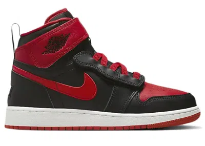 Pre-owned Jordan 1 High Flyease Bred Sneakers In Black/white/fire Red In Multi