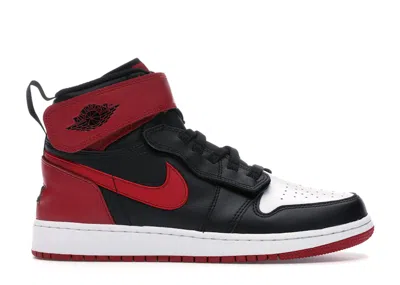 Pre-owned Jordan 1 High Flyease Bred Toe Sneakers In Black/gym Red/white
