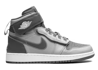 Pre-owned Jordan 1 High Flyease Light Sneakers In Light Smoke Grey/white