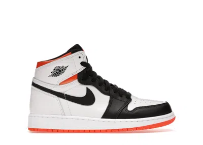 Pre-owned Jordan 1 High Og Sneakers In White/electro Orange/black
