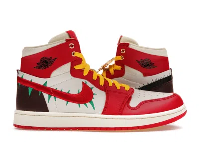 Pre-owned Jordan 1 High Zoom Air Cmft 2 Teyana Taylor A Rose From Harlem (women's) Sneakers In Gym Red/black/summit W