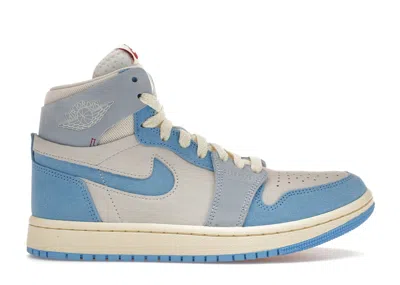 Pre-owned Jordan 1 High Zoom Air Cmft 2 (women's) Sneakers In Phantom/university Blue/ice Blue