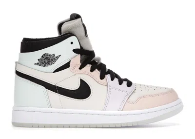 Pre-owned Jordan 1 High Zoom Air Cmft Easter (women's) Sneakers In White/grey Heather/olive Aura In Multi