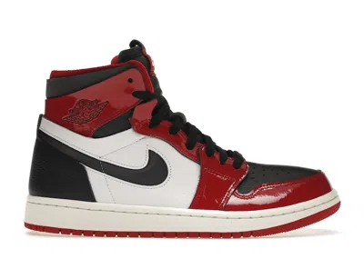Pre-owned Jordan 1 High Zoom Air Cmft Patent Chicago (women's) Sneakers In Gym Red/white/black In Multi